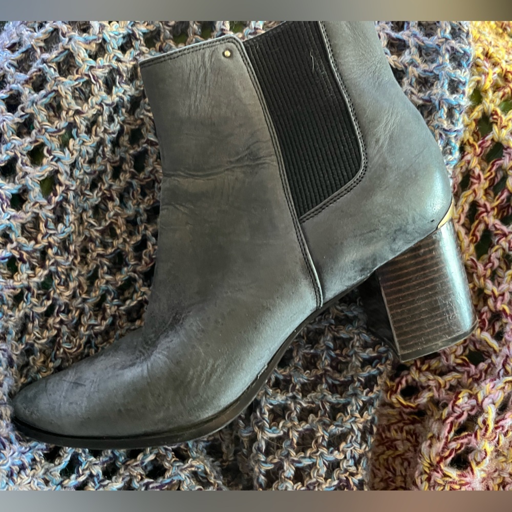 Calvin Klein Felda Ankle Booties in Charcoal Grey